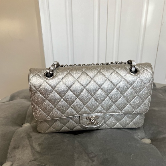 **SOLD** CHANEL Glittered Metallic Caviar Medium Double Flap LIMITED EDITION - Picture 12 of 12